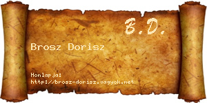 Brosz Dorisz névjegykártya